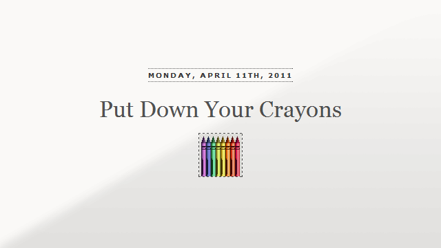 Preview image of 'Put Down Your Crayons'