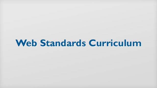 Preview image of 'Web Standards Curriculum'