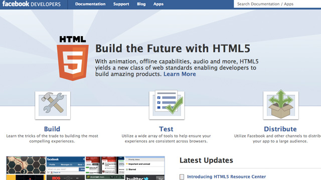 Preview image of 'Facebook HTML5'