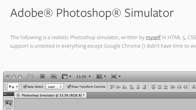 Preview image of 'Adobe Photoshop Simulator'